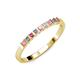 3 - Neria 2.50 mm Pink Tourmaline and Diamond 9 Stone Wedding Band 