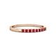 2 - Neria 2.00 mm Ruby 9 Stone Wedding Band 