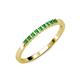 3 - Neria 2.00 mm Green Garnet 9 Stone Wedding Band 