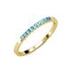 3 - Neria 2.00 mm Blue Topaz 9 Stone Wedding Band 