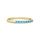 2 - Neria 2.00 mm Blue Topaz 9 Stone Wedding Band 