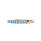 1 - Neria 2.00 mm Blue Topaz 9 Stone Wedding Band 