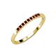 3 - Neria 2.00 mm Red Garnet 9 Stone Wedding Band 