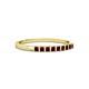 2 - Neria 2.00 mm Red Garnet 9 Stone Wedding Band 