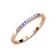 3 - Neria 2.00 mm Tanzanite 9 Stone Wedding Band 