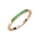 3 - Neria 2.00 mm Green Garnet 9 Stone Wedding Band 