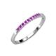 3 - Neria 2.00 mm Amethyst 9 Stone Wedding Band 