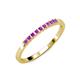 3 - Neria 2.00 mm Amethyst 9 Stone Wedding Band 