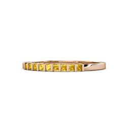 Neria Citrine Stone Wedding Band Princess Citrine Stone Womens Wedding Band Stackable ctw K Rose Gold