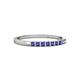 2 - Neria 2.00 mm Iolite 9 Stone Wedding Band 