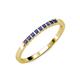 3 - Neria 2.00 mm Iolite 9 Stone Wedding Band 