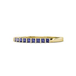 Neria Iolite Stone Wedding Band Princess Iolite Stone Womens Wedding Band Stackable ctw K Yellow Gold