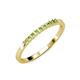 3 - Neria 2.00 mm Peridot 9 Stone Wedding Band 