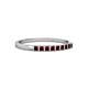 2 - Neria 2.00 mm Red Garnet 9 Stone Wedding Band 