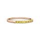 2 - Neria 2.00 mm Yellow Sapphire 9 Stone Wedding Band 