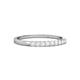 2 - Neria 2.00 mm White Sapphire 9 Stone Wedding Band 