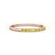 2 - Neria 2.00 mm Yellow Diamond 9 Stone Wedding Band 