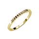 3 - Neria 2.00 mm Smoky Quartz 9 Stone Wedding Band 