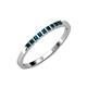 3 - Neria 2.00 mm London Blue Topaz 9 Stone Wedding Band 