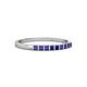 2 - Neria 2.00 mm Blue Sapphire 9 Stone Wedding Band 