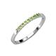 3 - Neria 2.00 mm Peridot 9 Stone Wedding Band 