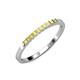 3 - Neria 2.00 mm Yellow Sapphire 9 Stone Wedding Band 