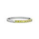 2 - Neria 2.00 mm Yellow Diamond 9 Stone Wedding Band 