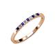 3 - Neria 2.00 mm Blue Sapphire and Diamond 9 Stone Wedding Band 