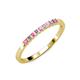 3 - Neria 2.00 mm Pink Sapphire and Diamond 9 Stone Wedding Band 