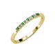 3 - Neria 2.00 mm Green Garnet and Diamond 9 Stone Wedding Band 