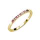 3 - Neria 2.00 mm Pink Tourmaline and Diamond 9 Stone Wedding Band 