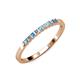 3 - Neria 2.00 mm Blue Topaz and Diamond 9 Stone Wedding Band 