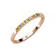 3 - Neria 2.00 mm Citrine and Diamond 9 Stone Wedding Band 