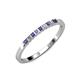 3 - Neria 2.00 mm Iolite and Diamond 9 Stone Wedding Band 