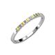 3 - Neria 2.00 mm Yellow Sapphire and Diamond 9 Stone Wedding Band 