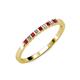 3 - Neria 2.00 mm Ruby and Diamond 9 Stone Wedding Band 