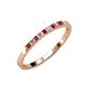 3 - Neria 2.00 mm Ruby and Diamond 9 Stone Wedding Band 