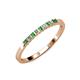 3 - Neria 2.00 mm Green Garnet and Diamond 9 Stone Wedding Band 