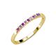 3 - Neria 2.00 mm Amethyst and Diamond 9 Stone Wedding Band 