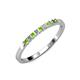 3 - Neria 2.00 mm Peridot and Diamond 9 Stone Wedding Band 