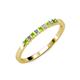 3 - Neria 2.00 mm Peridot and Diamond 9 Stone Wedding Band 