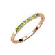 3 - Neria 2.00 mm Peridot and Diamond 9 Stone Wedding Band 