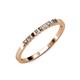 3 - Neria 2.00 mm Smoky Quartz and Diamond 9 Stone Wedding Band 