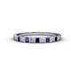 1 - Neria 2.50 mm Blue Sapphire and Diamond 9 Stone Wedding Band 