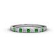 1 - Neria 2.50 mm Green Garnet and Diamond 9 Stone Wedding Band 