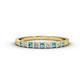 1 - Neria 2.50 mm Blue Topaz and Diamond 9 Stone Wedding Band 