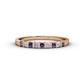 1 - Neria 2.50 mm Iolite and Diamond 9 Stone Wedding Band 