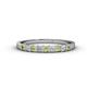 1 - Neria 2.50 mm Peridot and Diamond 9 Stone Wedding Band 