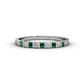 1 - Neria 2.50 mm Created Emerald and Diamond 9 Stone Wedding Band 