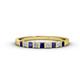 1 - Neria 2.50 mm Blue Sapphire and Diamond 9 Stone Wedding Band 